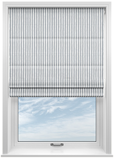 Vintage Stripe, Cool Grey - Roman Blind